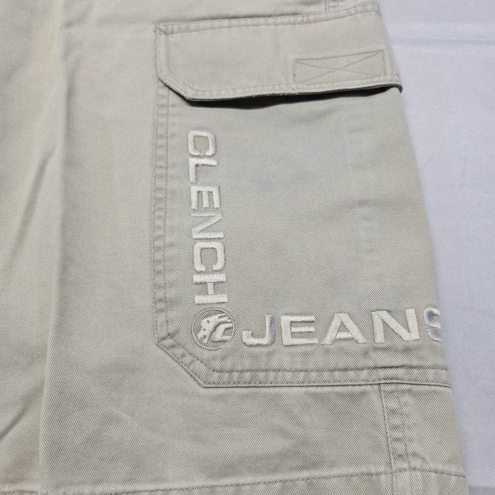 Clench Khaki Cargo‎ Shorts Men 34x12 Y2k